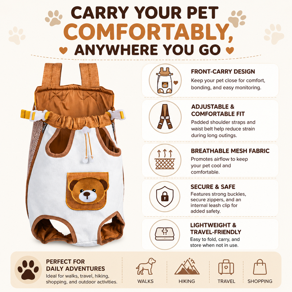 Hands Free Pet Carrier Backpack